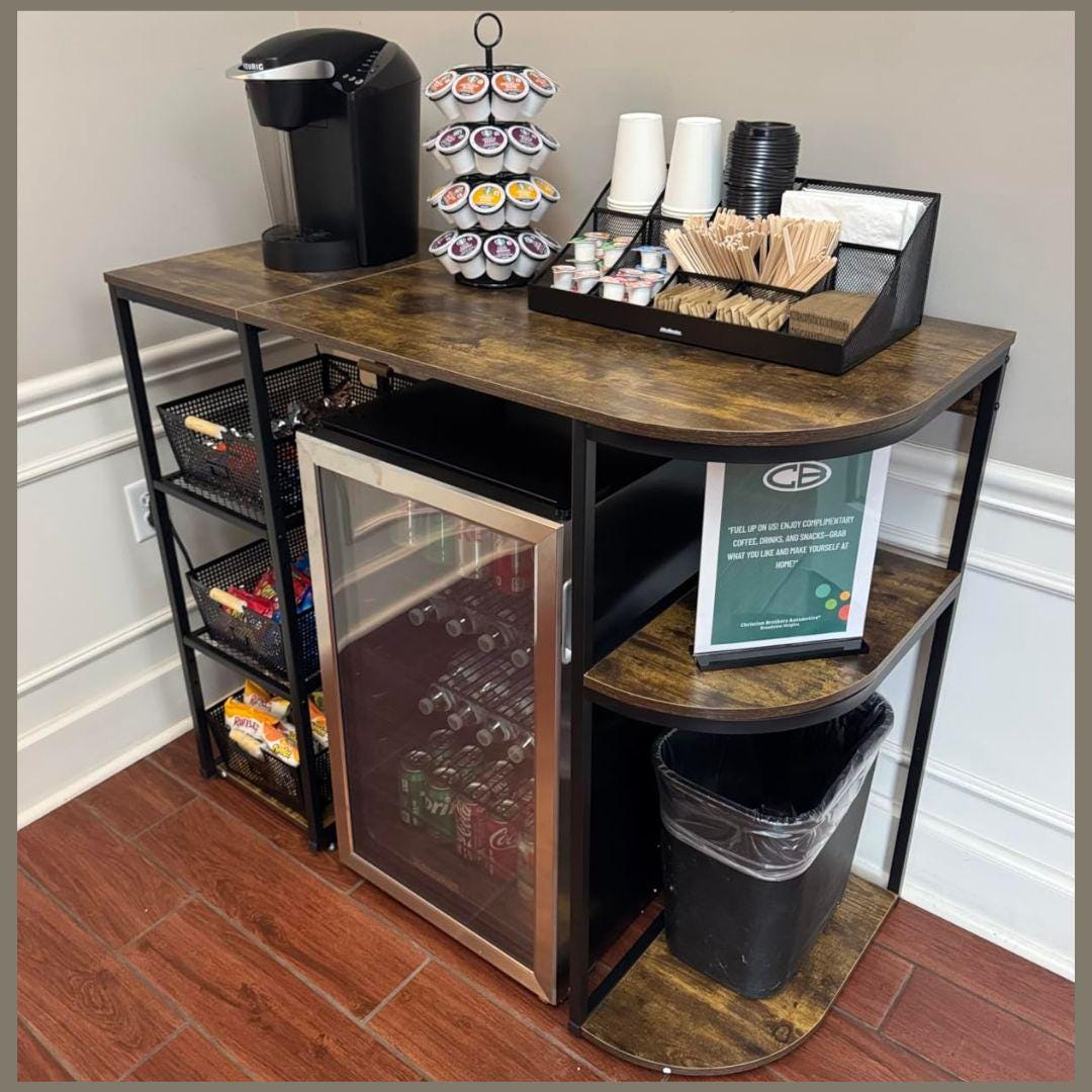 Handmade Mini Fridge Cabinet With Power Outlet, Coffee Bar With Fridge ...