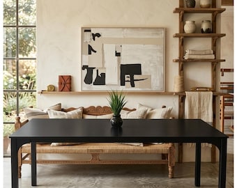 Handmade Extra Long Double Desk 78.7 Inch, Two Person Computer Desk Workstation for Home Office Setup