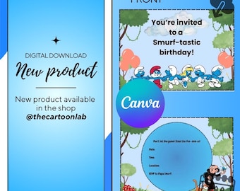 Smurf‘s Birthday Invitation