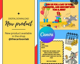 Tom & Jerry Birthday Invitation
