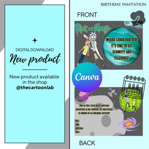 Rick and Morty Birthday Invitation