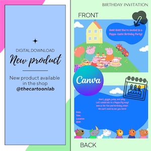 Invitación de cumpleaños de Peppa Pig