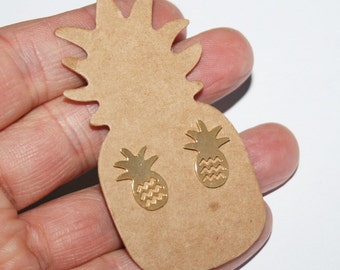 Orecchini a bottone di ananas, Borchie di ananas, Riempimento di calze, Migliore amico, Regalo, Hipster, Minimalista, Ragazza adolescente, Orecchini a bottone 10mm, Regalo per gli amanti della frutta