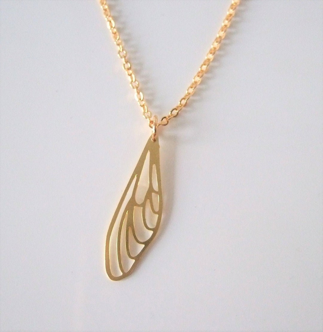 Dragonfly Wing Necklacechristmas Giftsbutterfly Necklace Raw - Etsy