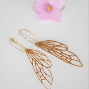 Dragonfly Wing Earring,silver or brass,Mothers Day Gift,Butterfly earring,Butterfly Wing Earring,Insect,Nature inspired,Inspirational Brass