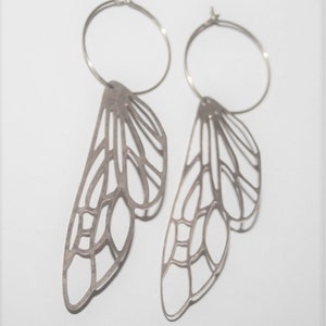 Dragonfly Wing Earring,silver or brass,Mothers Day Gift,Butterfly earring,Butterfly Wing Earring,Insect,Nature inspired,Inspirational image 7