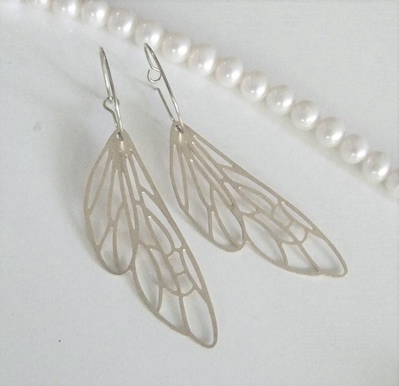 Dragonfly Wing Earring,silver or brass,Mothers Day Gift,Butterfly earring,Butterfly Wing Earring,Insect,Nature inspired,Inspirational image 5