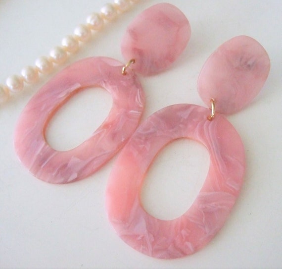Pink tortoise earrings best sale
