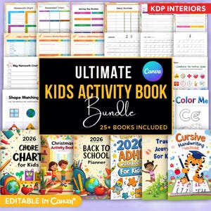 Kids Activity Book Interior for KDP | educational ebook | mrr worksheet | plr learning | kids activity books | preschool worksheets | plr
