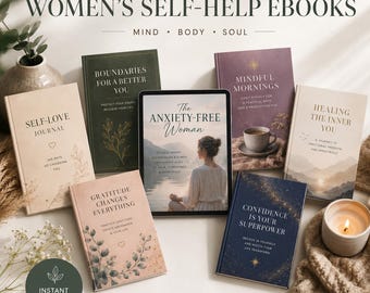 170 Feminine Self Care PLR Ebooks Bundle | Mental Health Journal | MRR Digital Product Starter Kit | Commercial Use Coaching Lead Magnet