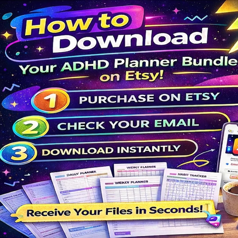 Mega ADHD Planner Bundle for Canva | Ultimate ADHD Planner Bundle ...
