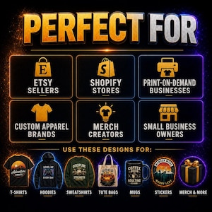 50,000+ T-Shirt Designs Bundle | Commercial Use POD Graphics | Vintage, Streetwear & Niche SVG Mega Pack image 5