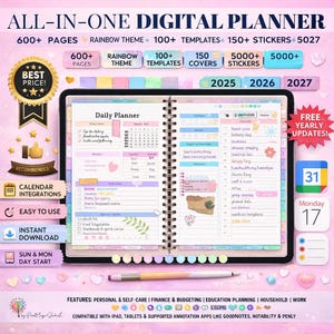All-in-One Digital Planner 2026 | GoodNotes & Notability | digital planner 2026 | 2026 digital planner | all-in-one planner | weekly planner