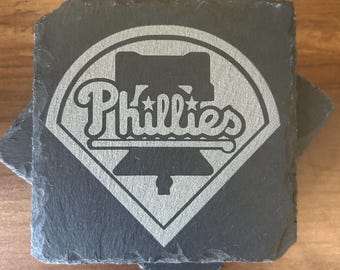 Dessous de verre en ardoise des Phillies de Philadelphie