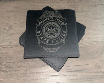 Dessous de verre en ardoise de la police de l'État de Pennsylvanie