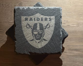 Dessous de verre en ardoise des Las Vegas Raiders