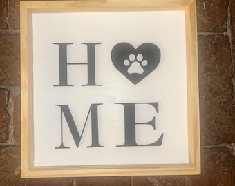 Accueil Plaque en bois Empreinte de patte