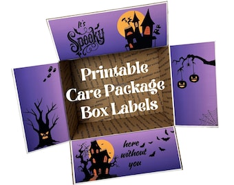 It's Spooky Here Without You Halloween Care Package Box Flaps (Printable)
