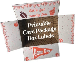 Orange Game Day Care Paket bedruckbare Etiketten (PDF Download)