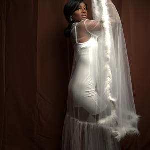 Bata de novia, batas de boda, bata corta de tul, bata para el día de la boda, regalo para la futura novia, bata de novia de mañana, regalo para ella, novia 2025, novia 2026