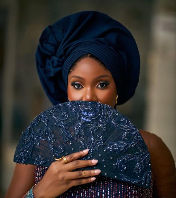 African Aso Ebi Fan, Brides Hand Fan, Traditional Wedding Brides
