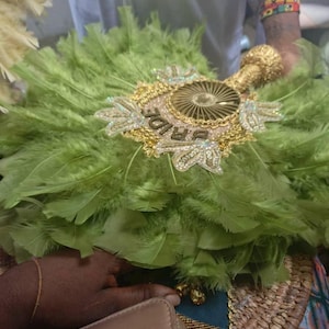 African aso ebi fan, Brides Hand fan, Traditional Wedding Brides Hand Fan, Wedding Feather Hand Fan, Nigerian Wedding Bridal Hand Fan