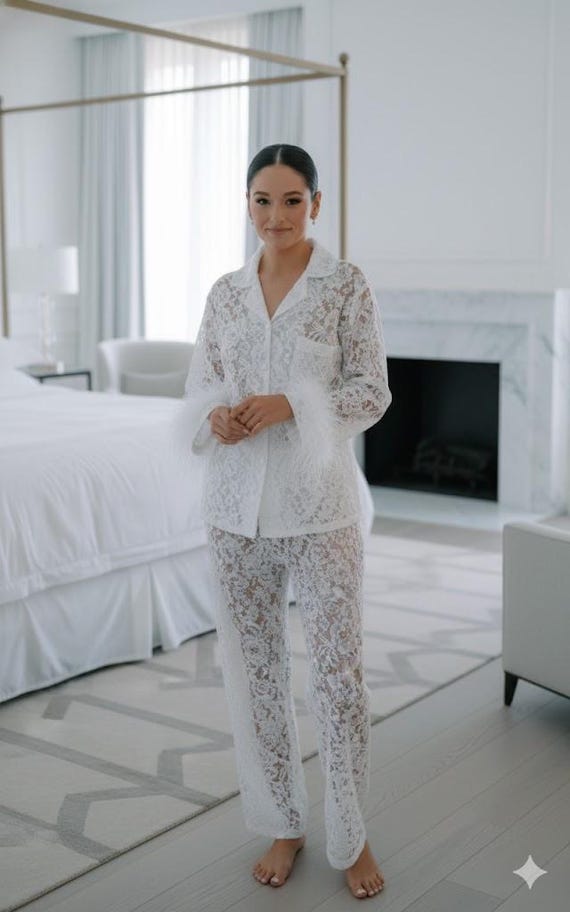 knee length dresses for ladies Satin & Lace Deep-V Home Loungewear Set – Aes Studio