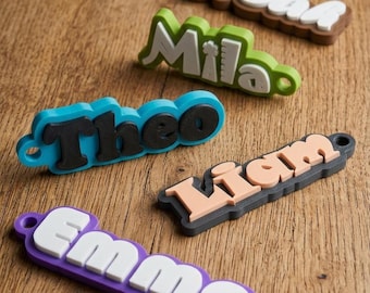 Personalisierter Schlüsselanhänger | Individuelles Geschenk für Kinder, Schule, Verein & Kollegen | mit Wunschtext inkl. Ring