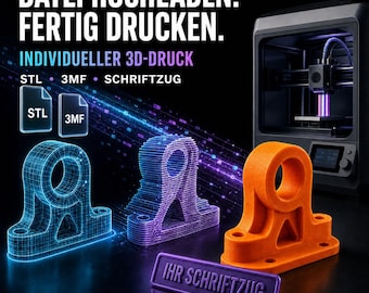 3D-Druck-Service nach Maß: STL, 3MF oder eigener Schriftzug