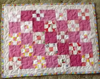 quilt for 18" doll baby carrier cover table topper