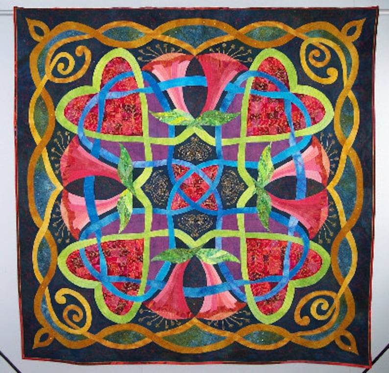 Quilted Wall Hanging Celtic Heart Rhapsody Quilt - Etsy