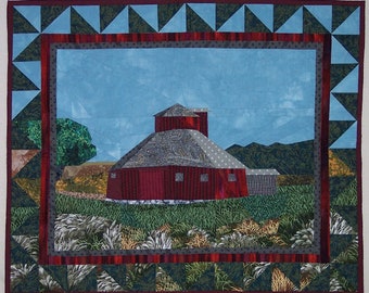 Quilt pattern, barn quilt pattern, little round barn