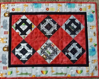 Quilt for 18" doll nursery decor baby carrier cover