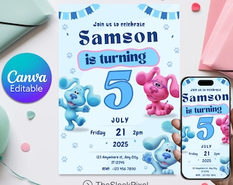 Editable Blue's Clues Birthday Invitation (Digital)