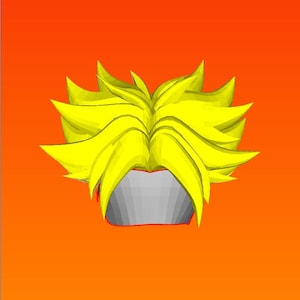 SSJ (Super Saiyajin) Badehose Perücke Pepakura Template