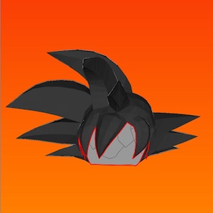 Goku Hair Pepakura Template