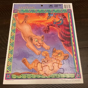 Vintage Disney Kinder Puzzle, Der König der Löwen, 1990er Jahre