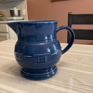 Longaberger Pitcher, Woven Traditions, Cornflower Blue