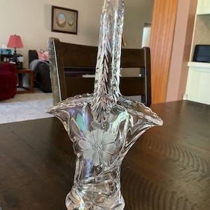 Vintage Glass 10” Basket by Duncan and Miller