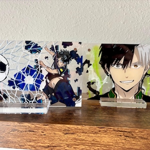 Hand Painted Anime Glass Art 4x6” with Stand/Magnet