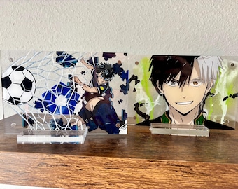 Hand Painted Anime Glass Art 4x6” with Stand/Magnet