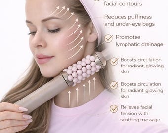 Esther 5-Gang-Gesichtsmassagegerät, Modellierung, Lymphdrainage, De-Puffing-Tool