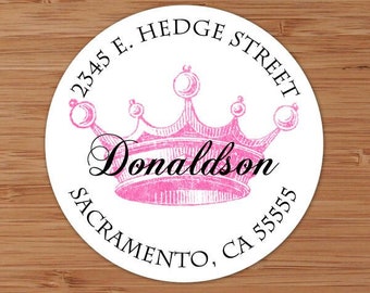 Simple Crown No. 2 - Custom Address Labels or Stickers