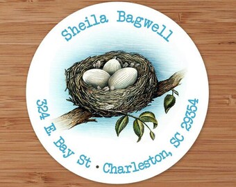 Little Bird Nest - Custom Address Labels or Stickers