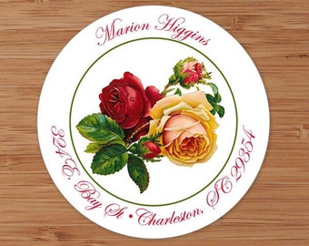 Victorian Rose - Custom Address Labels or Stickers