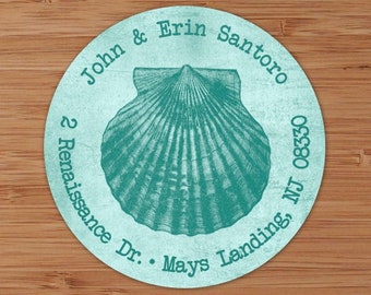 Seaside Collection (Scallop Shell) - Custom Address Labels or Stickers