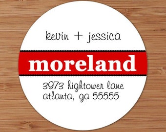 Bold Surname Custom Personalized Address Labels or Stickers