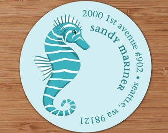 Seahorse -  Custom Address Labels or Stickers