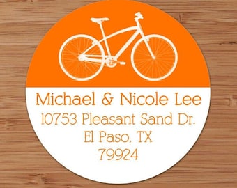 Retro Bicycle - Custom Address Labels or Stickers