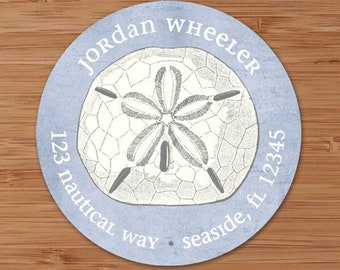 Seaside Collection (Sand Dollar) Custom Address Labels or Stickers